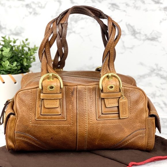 COACH Soho Mia Leather Distressed Satchel - Picture 2 of 7